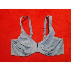 OLGA 35963 Luxury Lift Lace Minimizer Underwire 36C Blue Bra